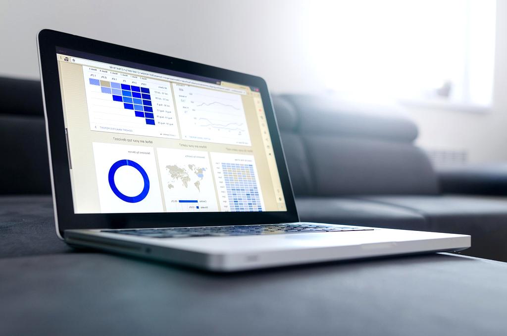 FinFlow dashboard interface on laptop screen